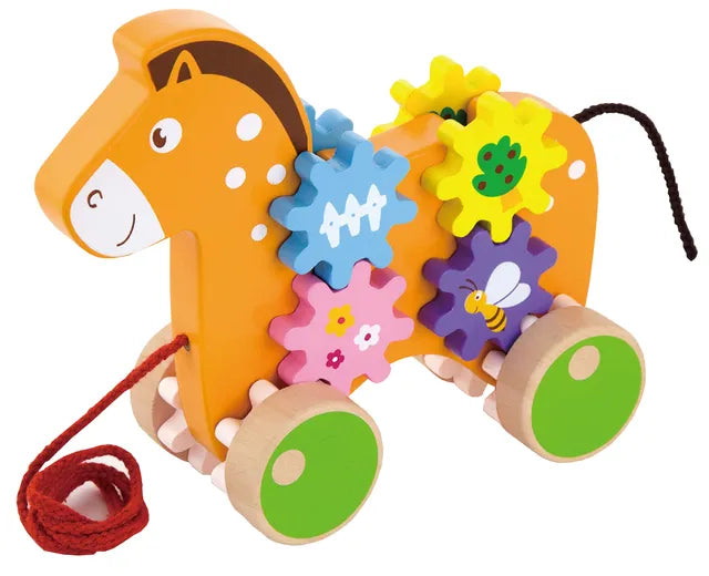 Buy Viga Pull Along Horse with Gears | Yallatoys.com