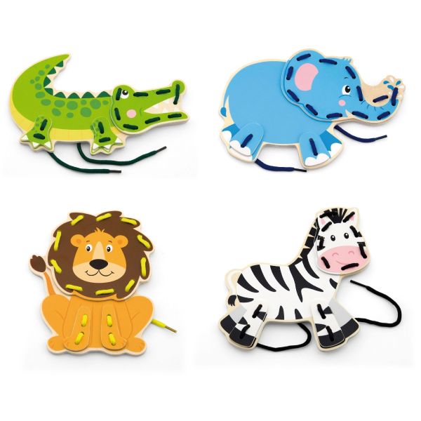 Buy Viga Lacing Wild Animals | Yallatoys.com