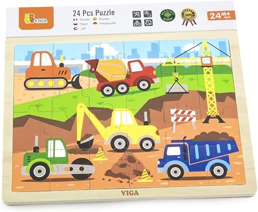 Buy Viga Construction Puzzle 24Pcs | Yallatoys.com