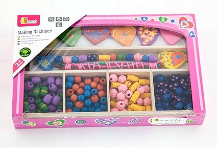 Buy Viga Toys Wooden Necklace Beads Heart | Yallatoys.com