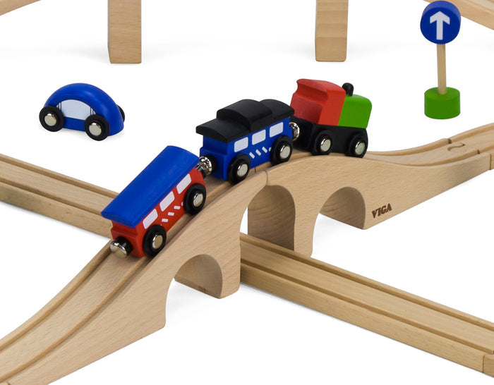 Buy Viga 49pcs Train Set | Yallatoys.com