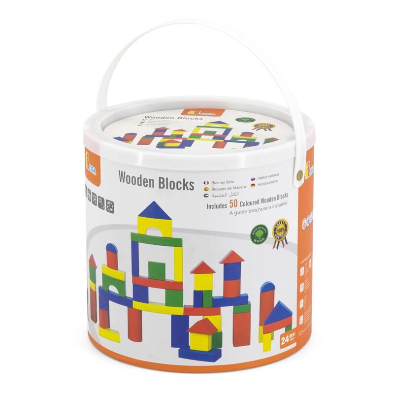 Buy Viga Wooden Blocks 50 Pieces Set | Yallatoys.com