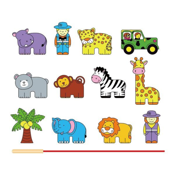 Buy Viga Wooden Lacing Blocks Zoo | Yallatoys.com