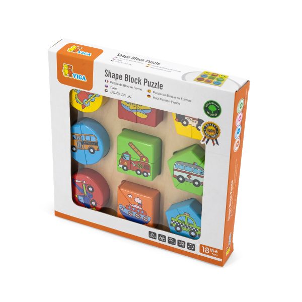 Buy Viga Shape Block Puzzle Vehicles | Yallatoys.com