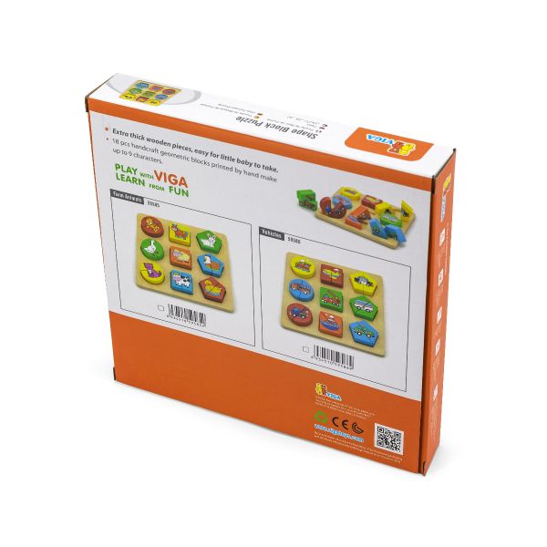 Buy Viga Shape Block Puzzle Vehicles | Yallatoys.com