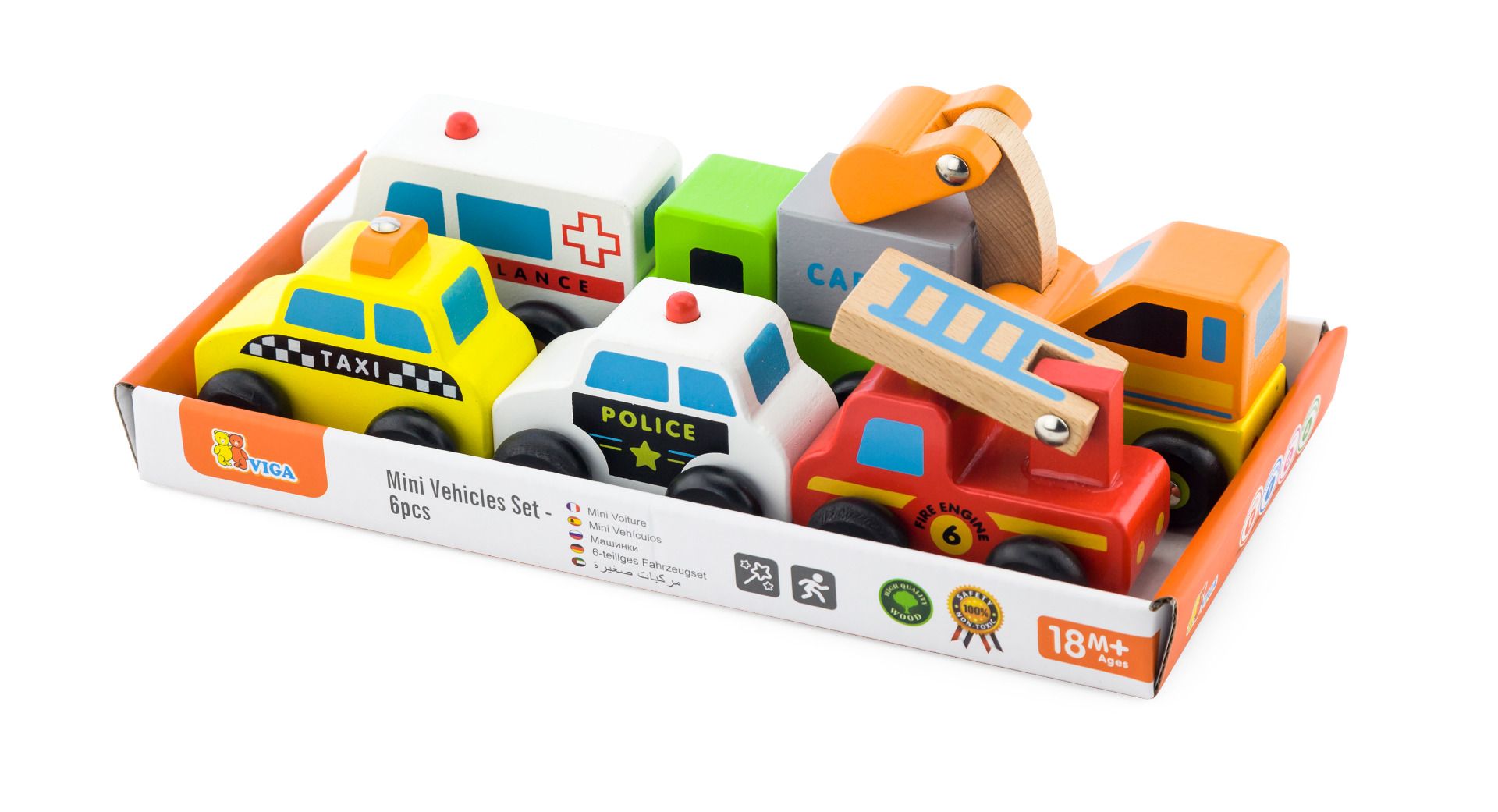 Buy Viga Mini Vehicles 6pcs Set | Yallatoys.com