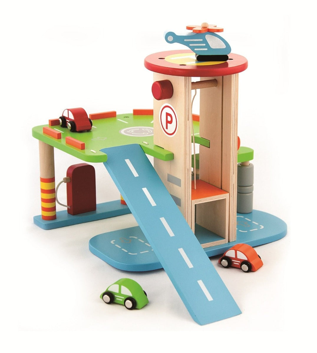 Buy Viga 2 Level Mini Wooden Garage Playset | Yallatoys.com
