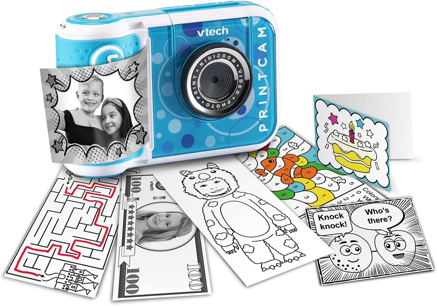 Buy VTech KidiZoom PrintCam Digital Camera for Children with Built In Printer Blue | Yallatoys.com