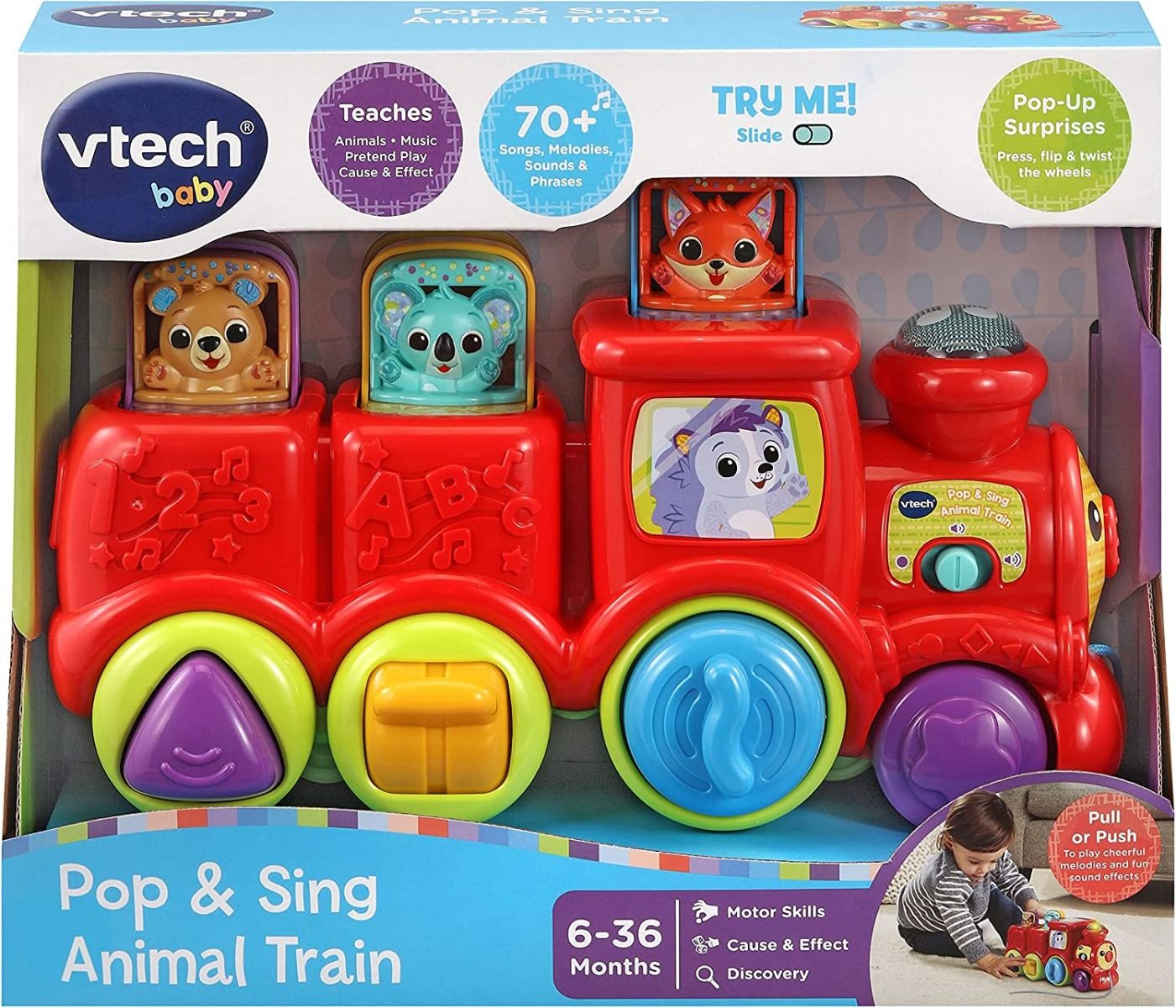 Buy VTech Pop & Sing Animal Train | Yallatoys.com