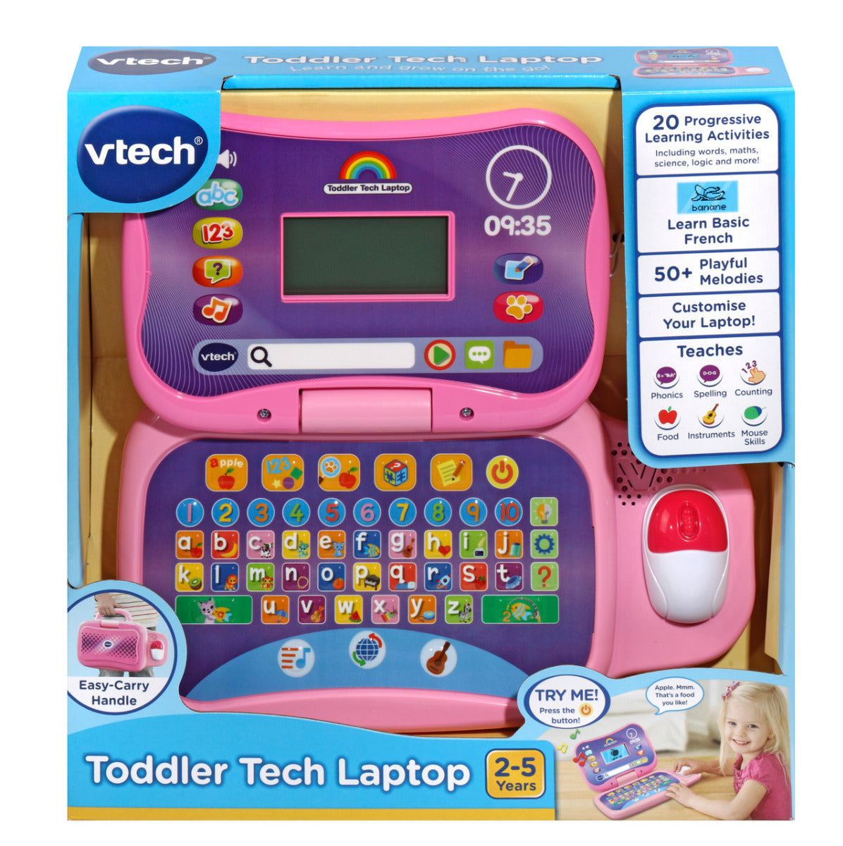 Buy VTech Toddler Tech Laptop Pink | Yallatoys.com