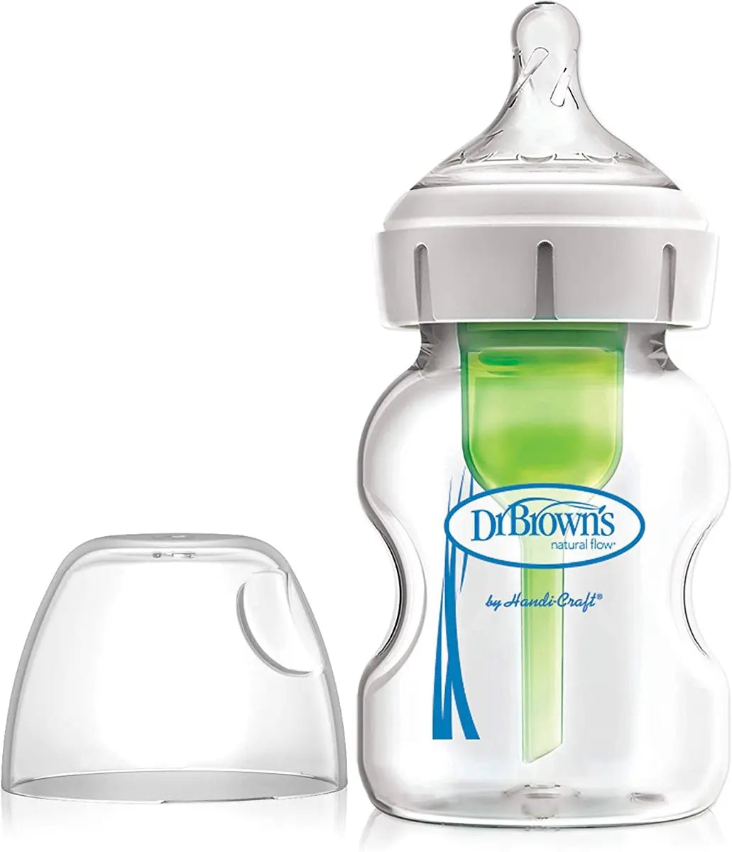 Dr Browns Natural Flow Anti Colic Wide-Neck Glass Baby Bottles 5 oz Dr Browns Yallatoys