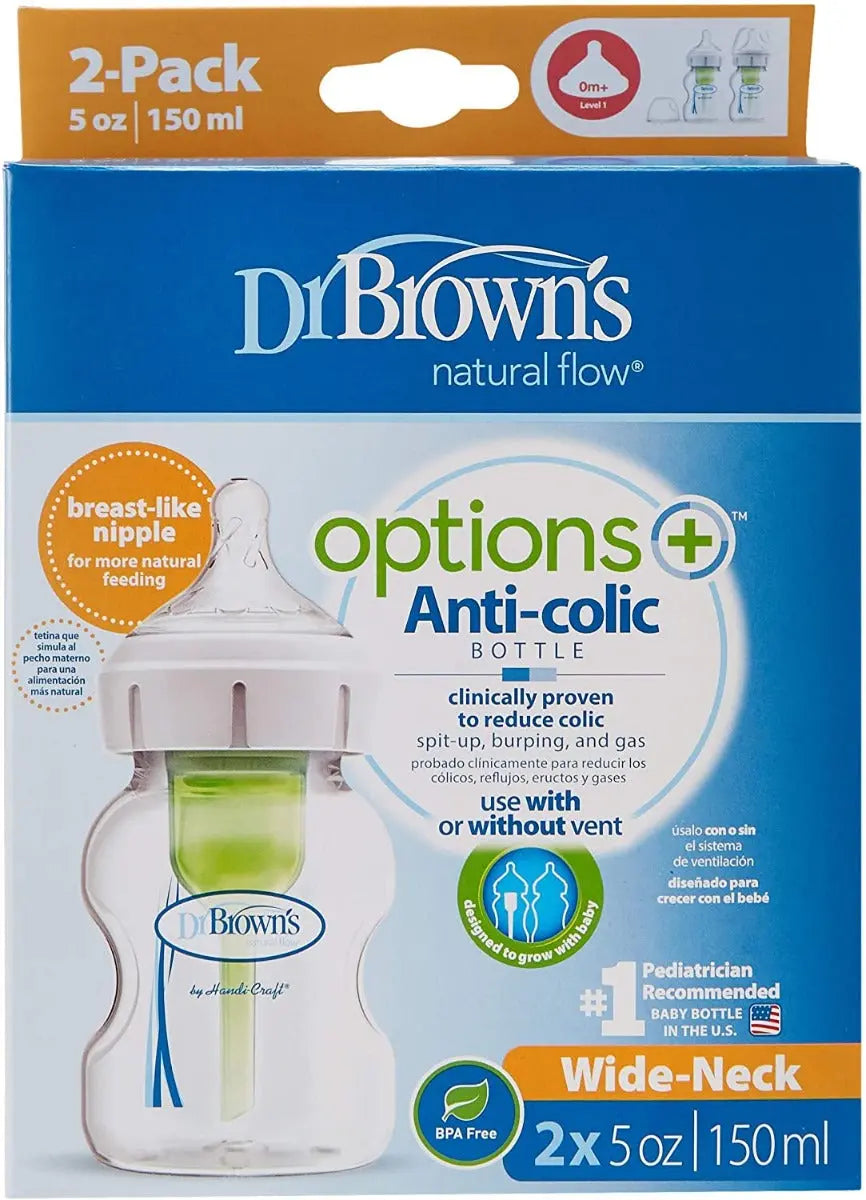 Dr.Browns 5 Oz/150 Ml Pp W N Options+ Bottle  2 Pack Dr Browns Yallatoys