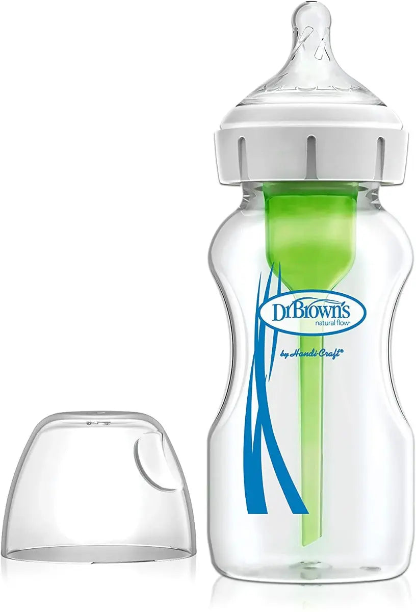 Dr Browns Natural Flow Anti Colic Wide-Neck Glass Baby Bottles 9 oz Dr Browns