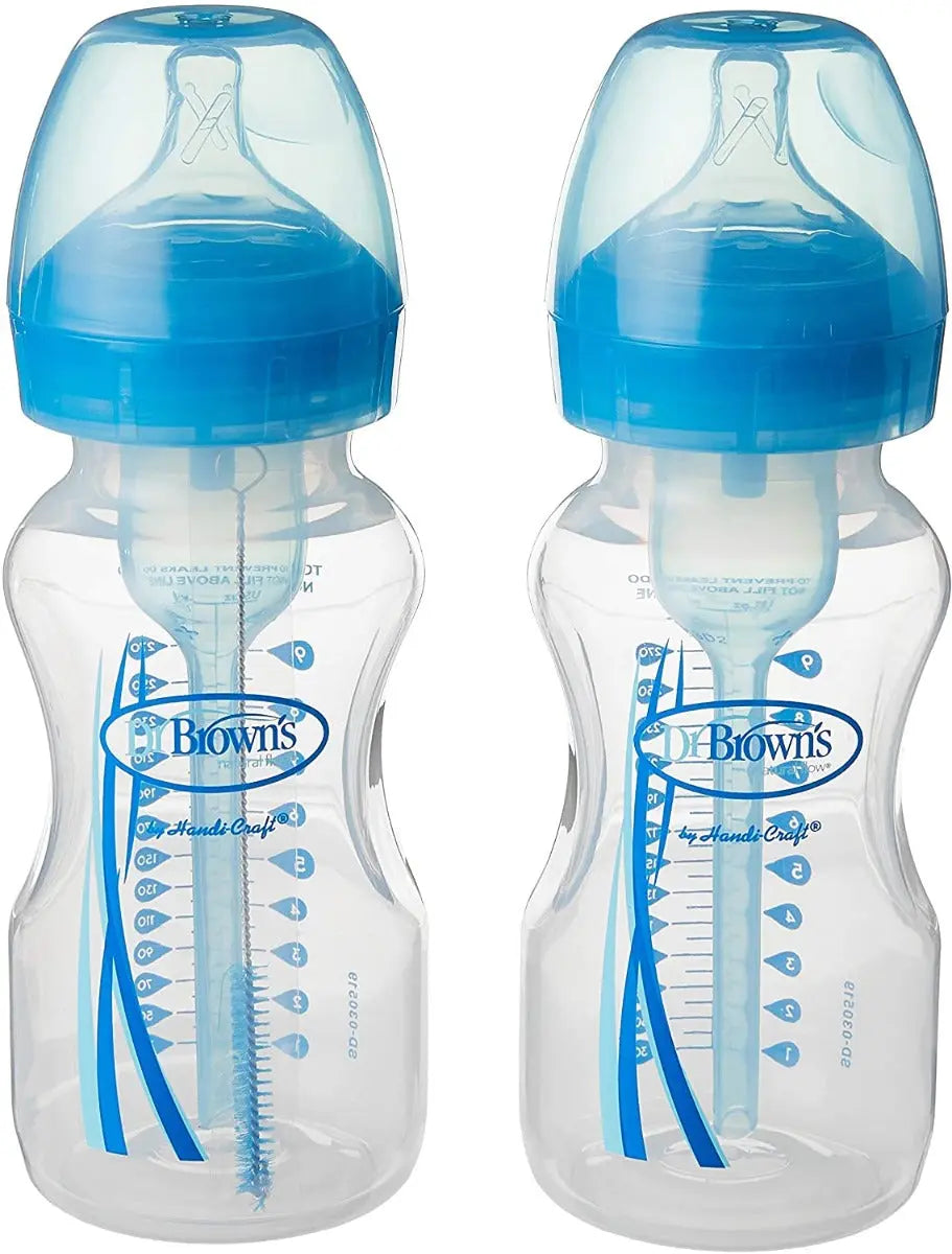 Dr.Browns 9 Oz/270 Ml Pp W N Options+ Bottle  Blue  2 Pack Dr Browns