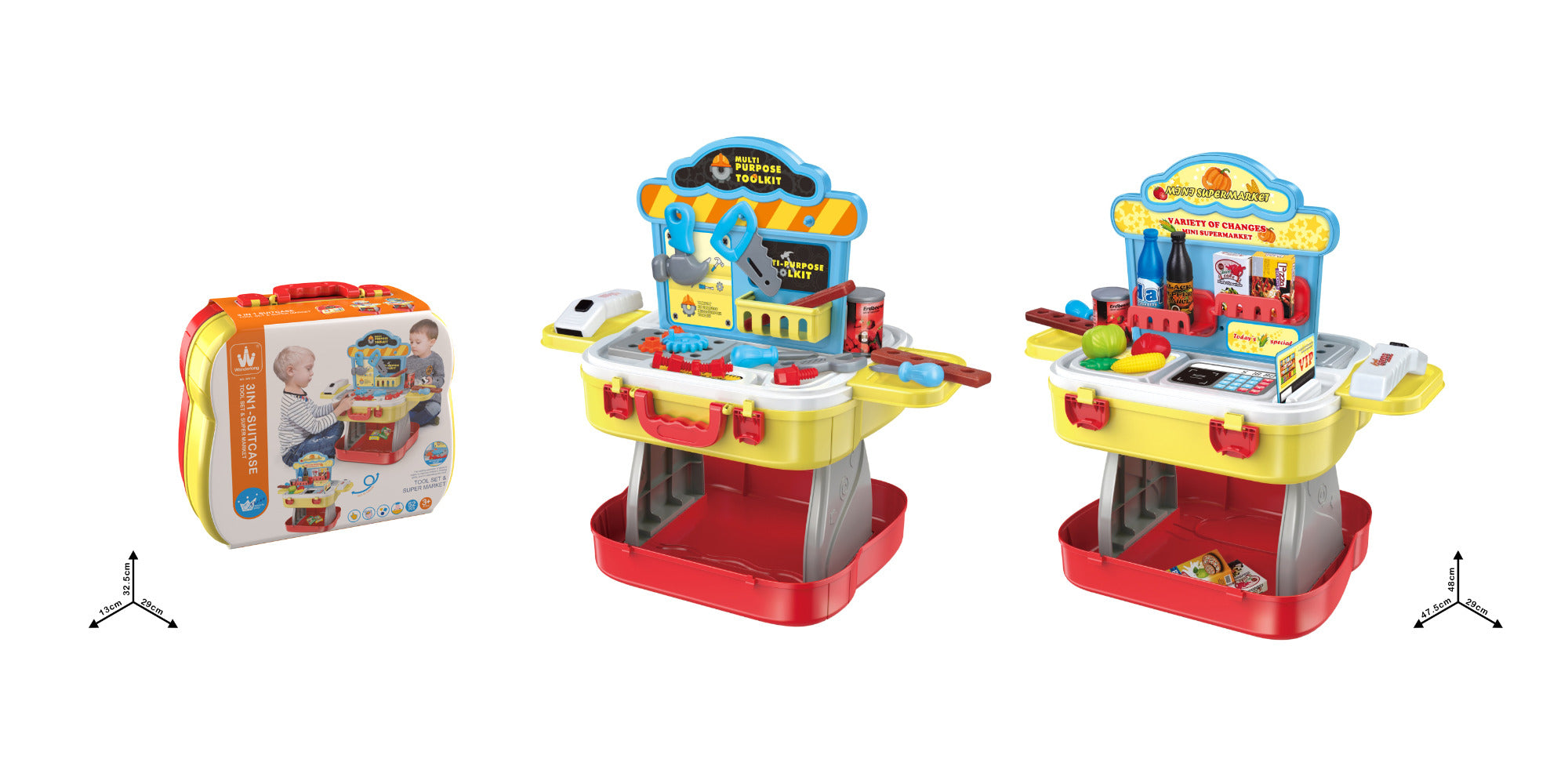Buy Wanderlong Supermarket Tool Stand 3 in 1 Carrying case | Yallatoys.com