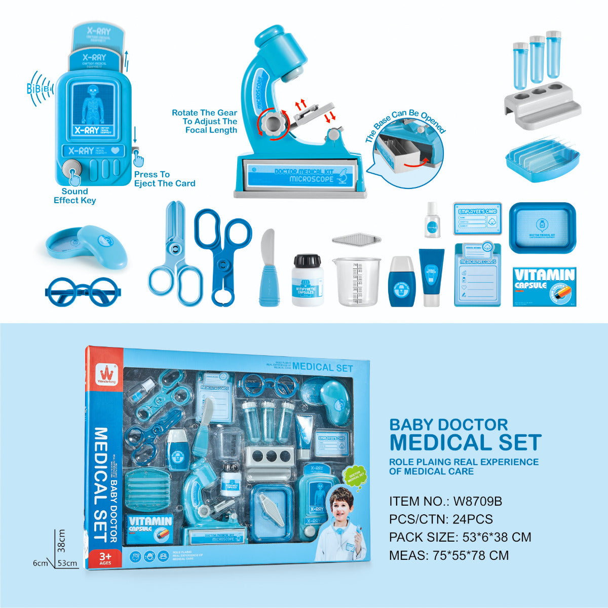 Buy Wanderlong Medical Kit Set 37pcs Blue | Yallatoys.com
