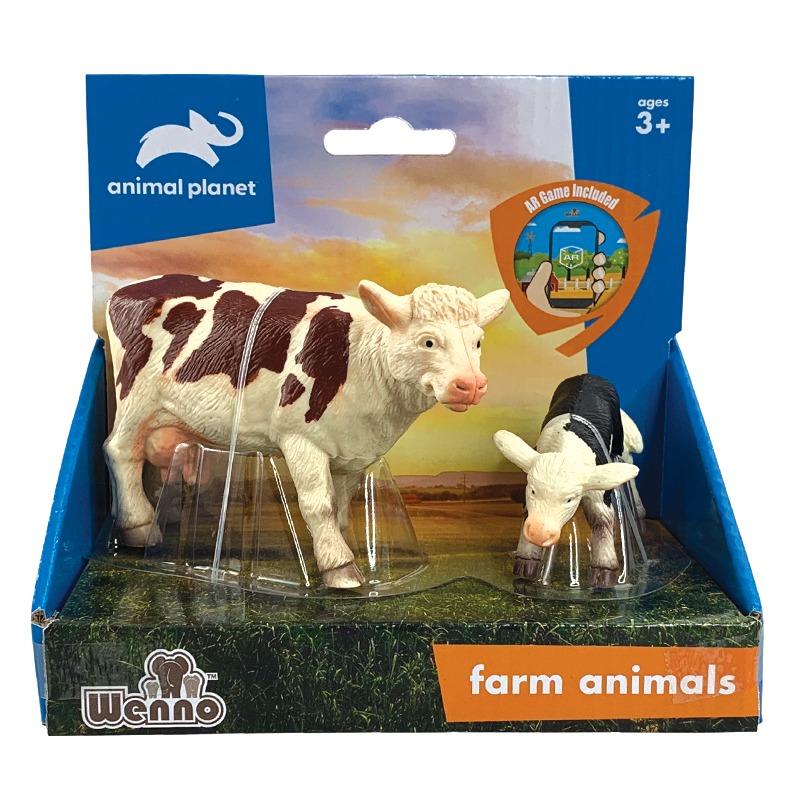 Buy Wenno Animal Planet Farm Toy Cow 2pcs | Yallatoys.com