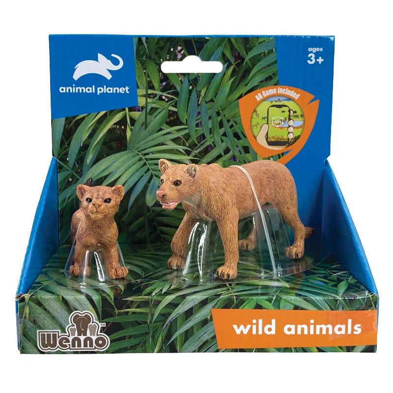 Buy Wenno Animal Planet Wild Toy lioness And Her Young 2pcs | Yallatoys.com