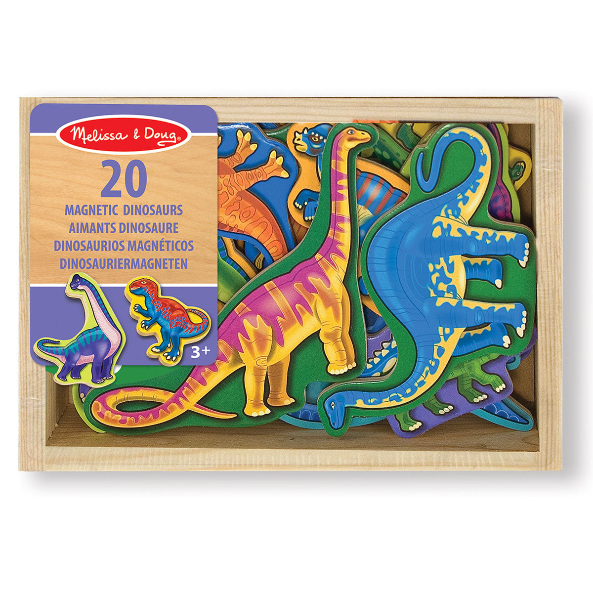 wooden dinosaur magnets