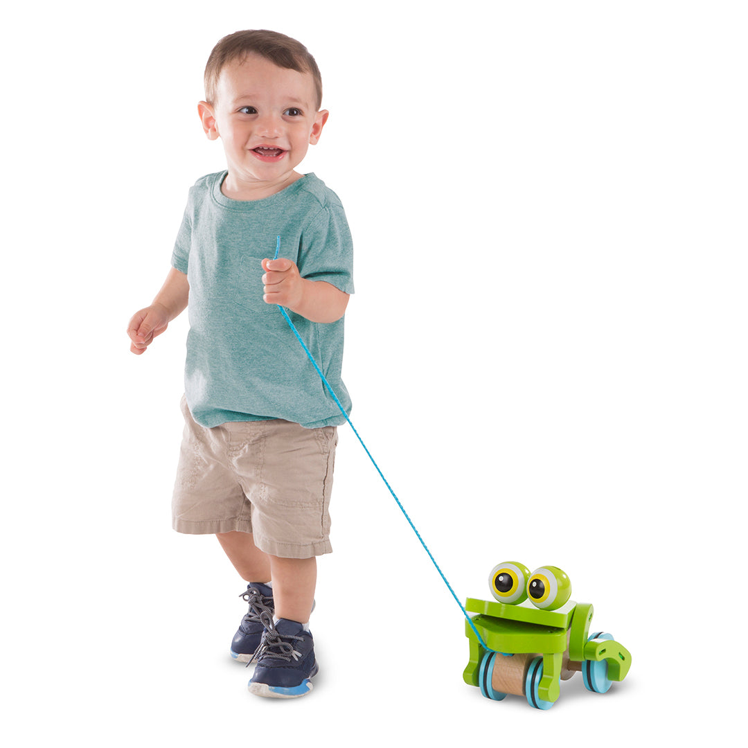 wooden frog toy for toddlers