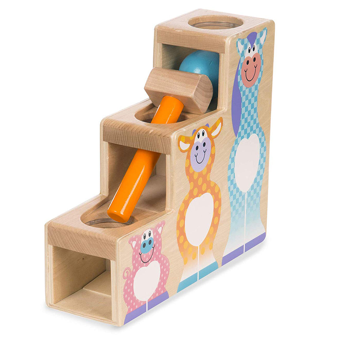 wooden hammer ball toy