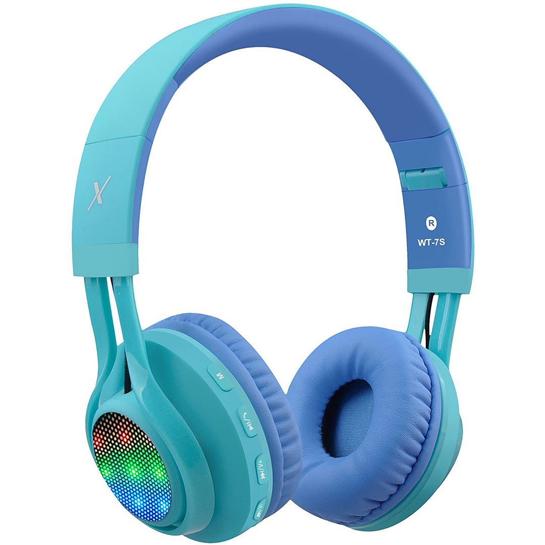 Buy Riwbox Led Wireless Headphones Blue Green | Yallatoys.com