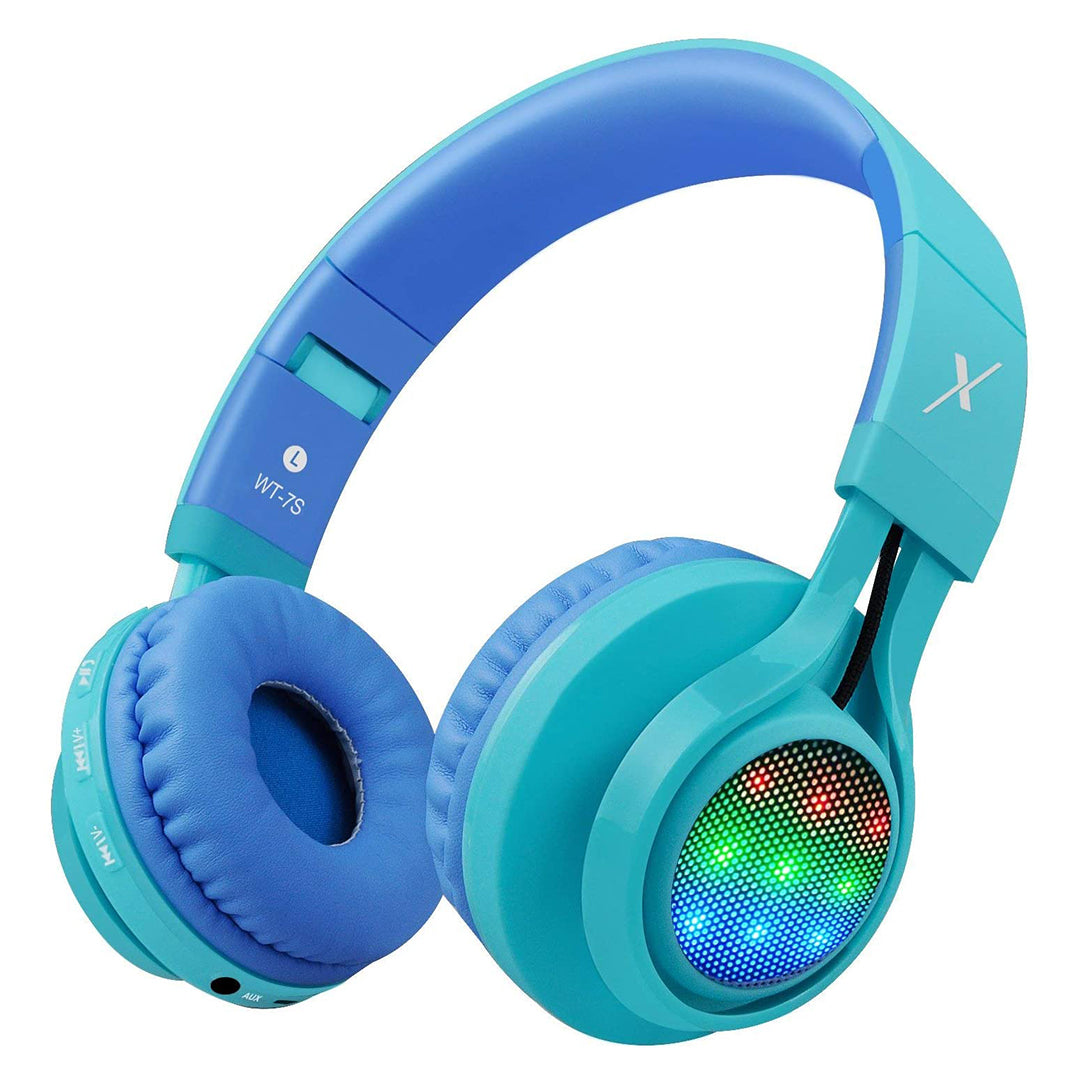 Buy Riwbox Led Wireless Headphones Blue Green | Yallatoys.com