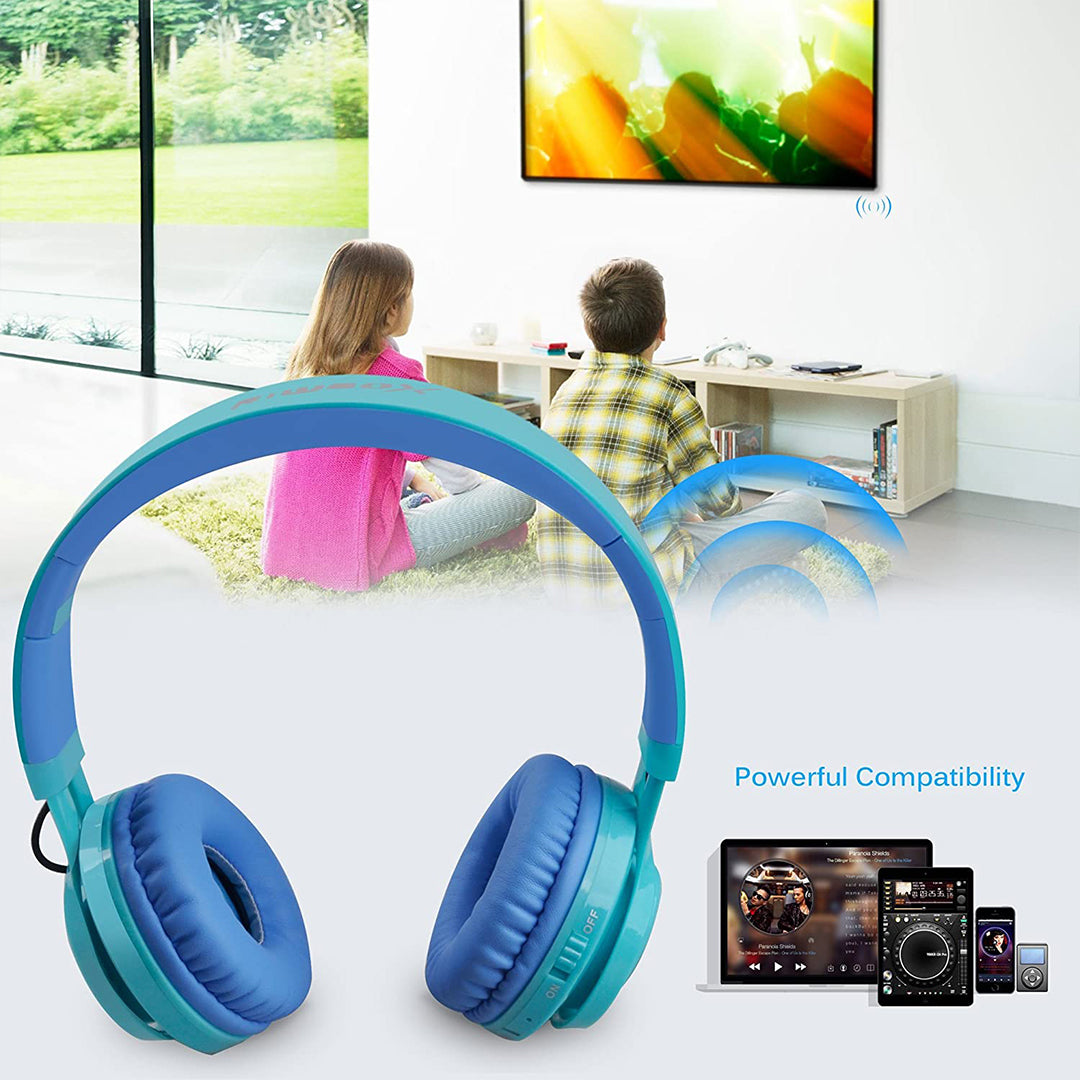 Buy Riwbox Led Wireless Headphones Blue Green | Yallatoys.com