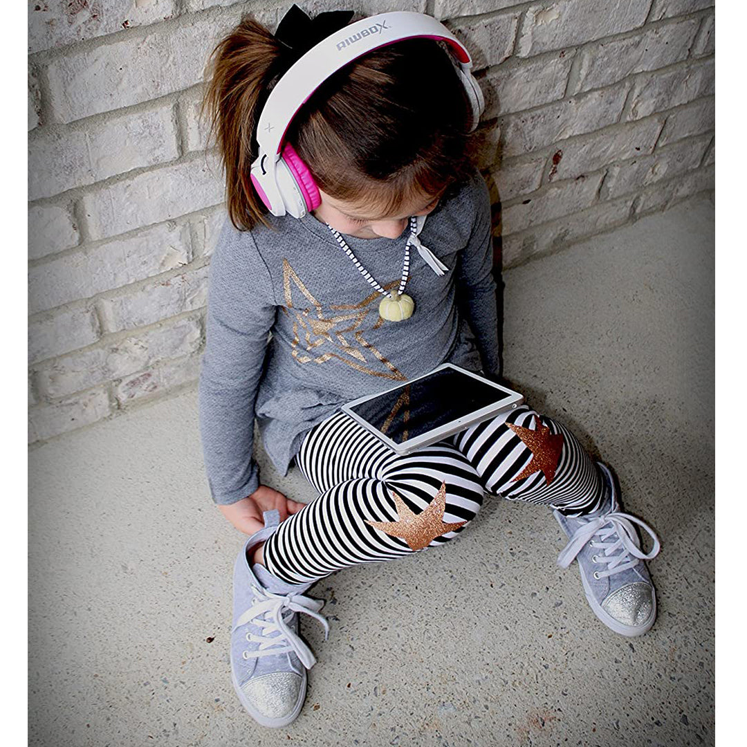 Buy Riwbox Led Wireless Headphones Pink White | Yallatoys.com