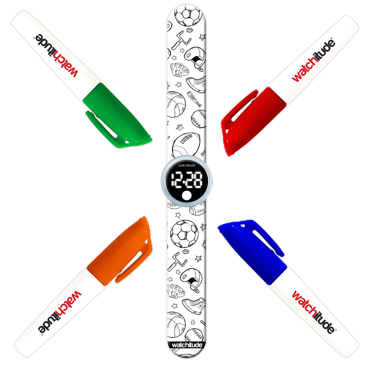Buy Watchitude Color Me Digital Slap Watch Sports | Yallatoys.com