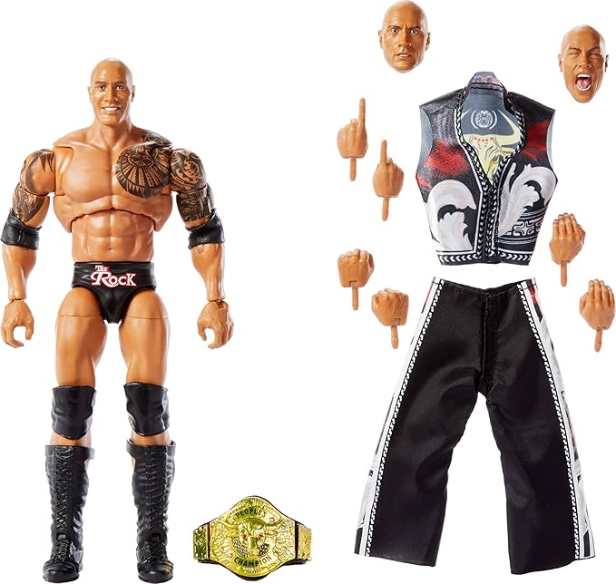 Buy WWE Ultimate Edition Action Figure And Accessories 6inch The Rock | Yallatoys.com