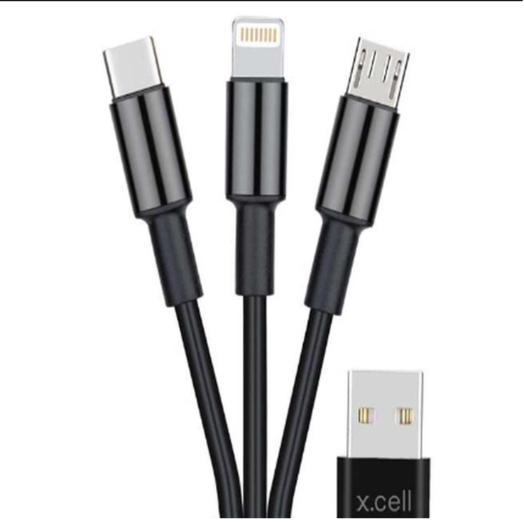 Buy X.Cell USB A to Multi Charging 1.5 Meter Black | Yallatoys.com