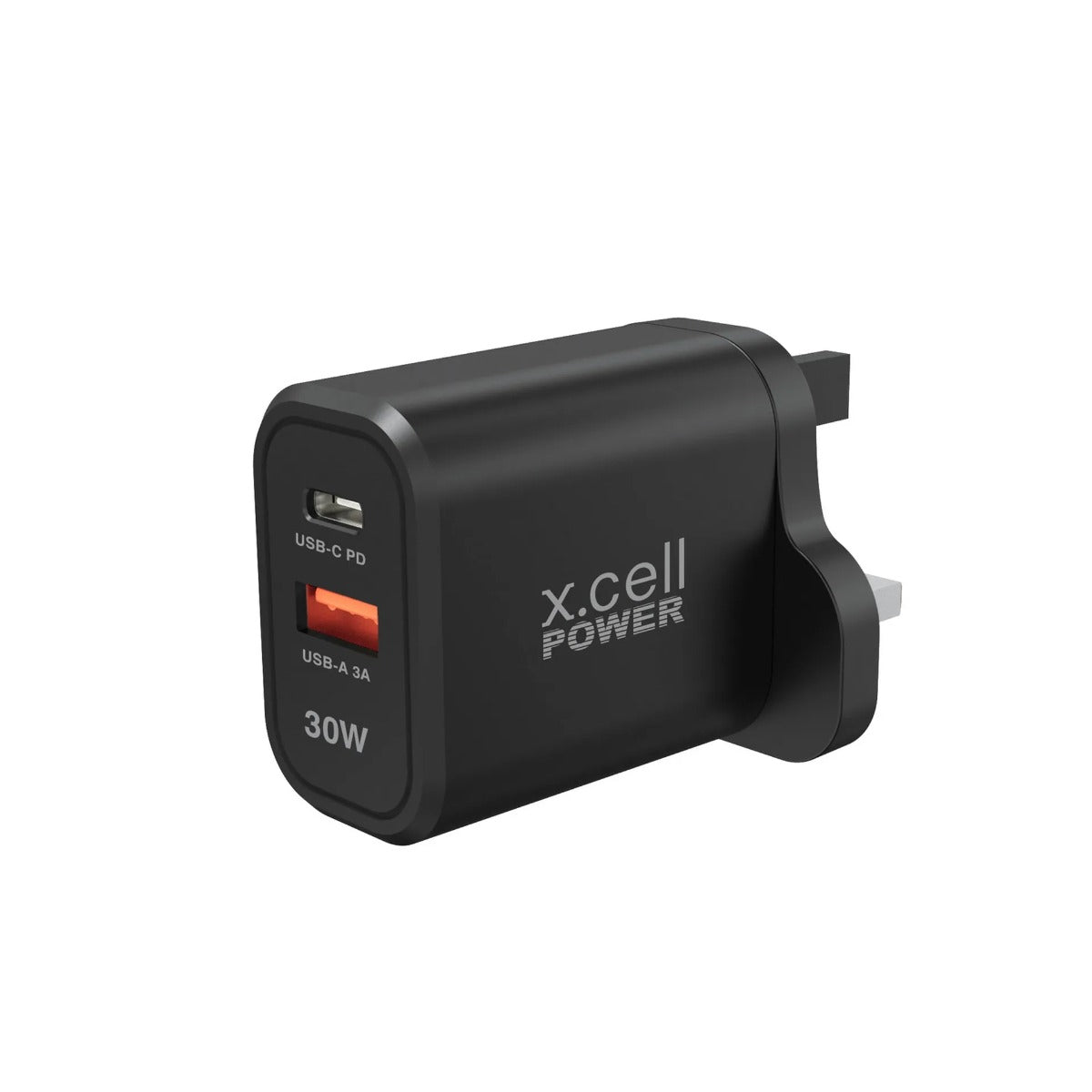 Buy X.Cell 30W Fast Charger 1 C and 1A Port Black | Yallatoys.com
