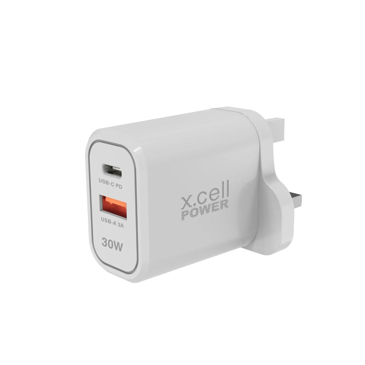 Buy X.Cell 30W Fast Charger 1 C and 1A Port White | Yallatoys.com