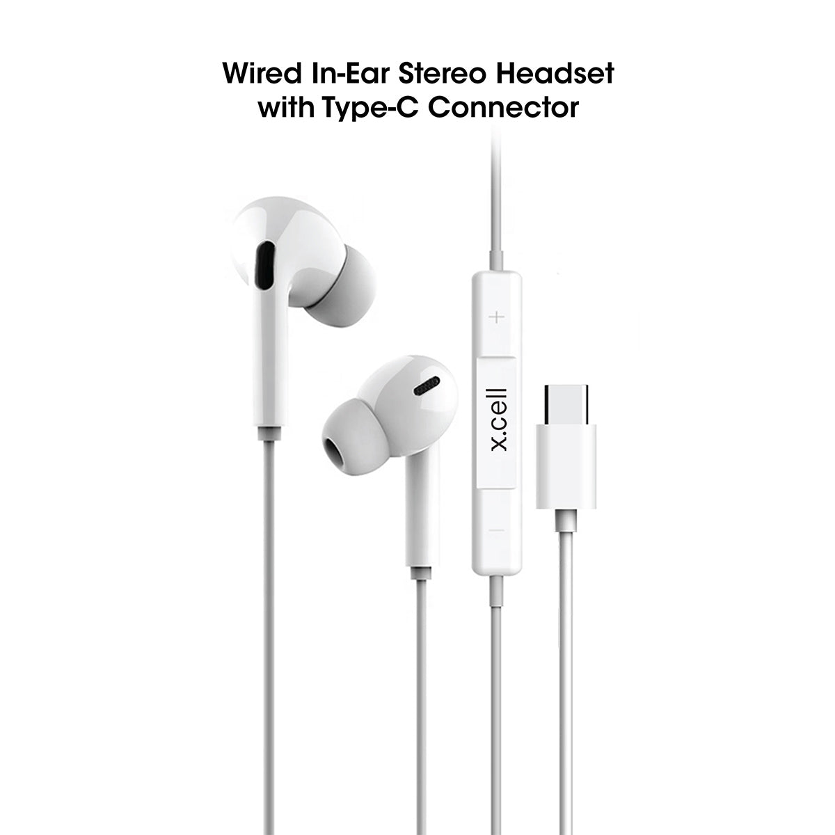 Buy X.Cell Stereo Headset Wired with C Type Connector White | Yallatoys.com