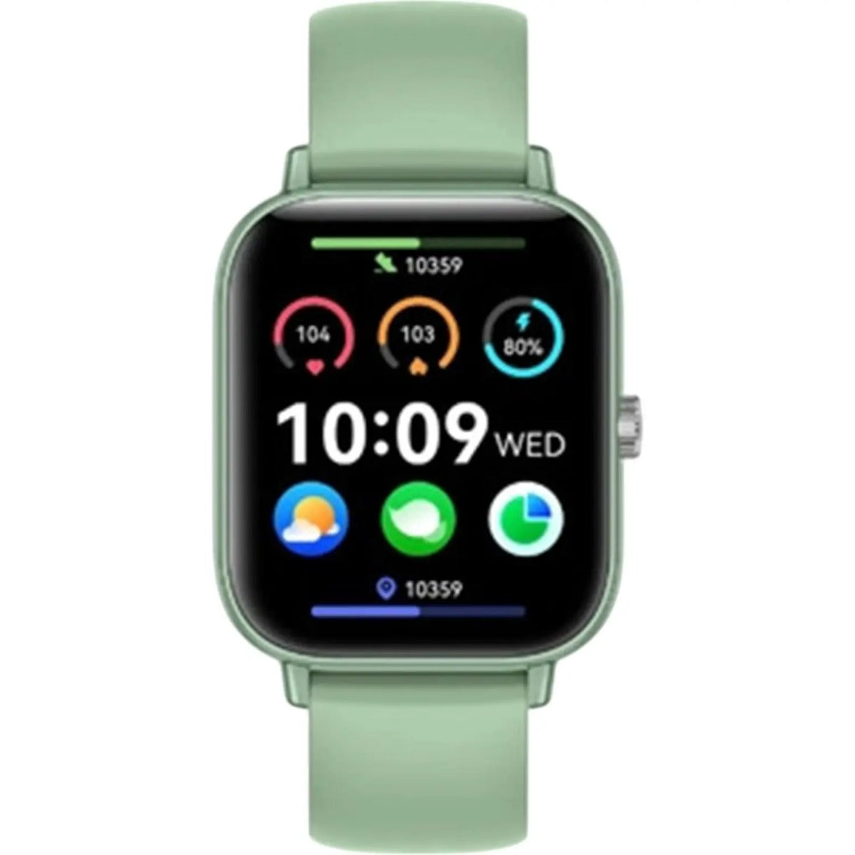 Buy Xcell Apollo W5 Smartwatch Green Frame with Green Silicon Strap | Yallatoys.com