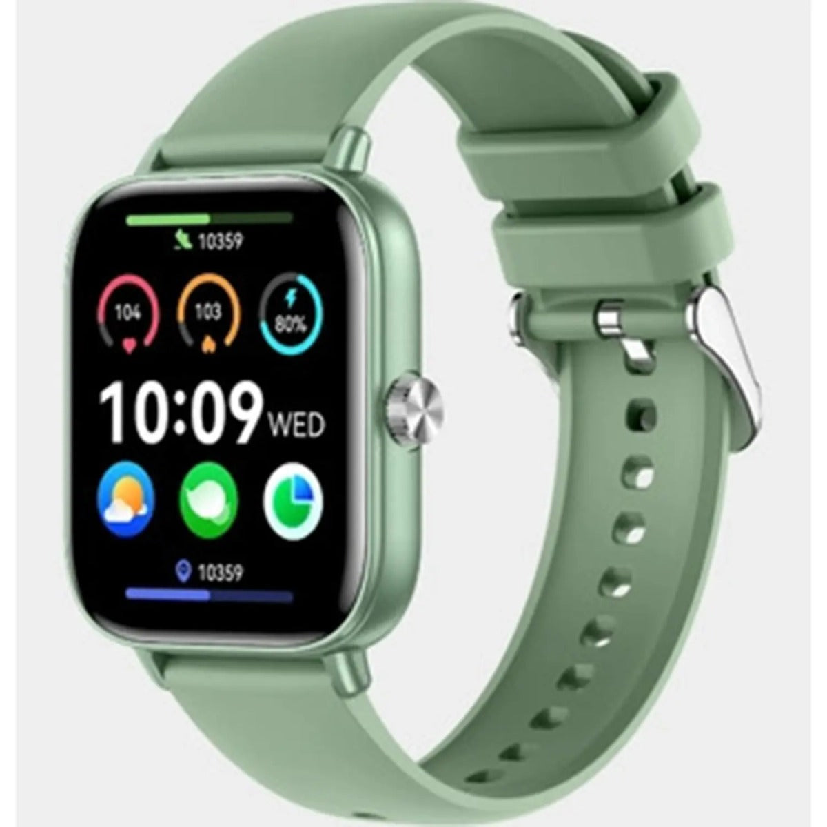 Buy Xcell Apollo W5 Smartwatch Green Frame with Green Silicon Strap | Yallatoys.com