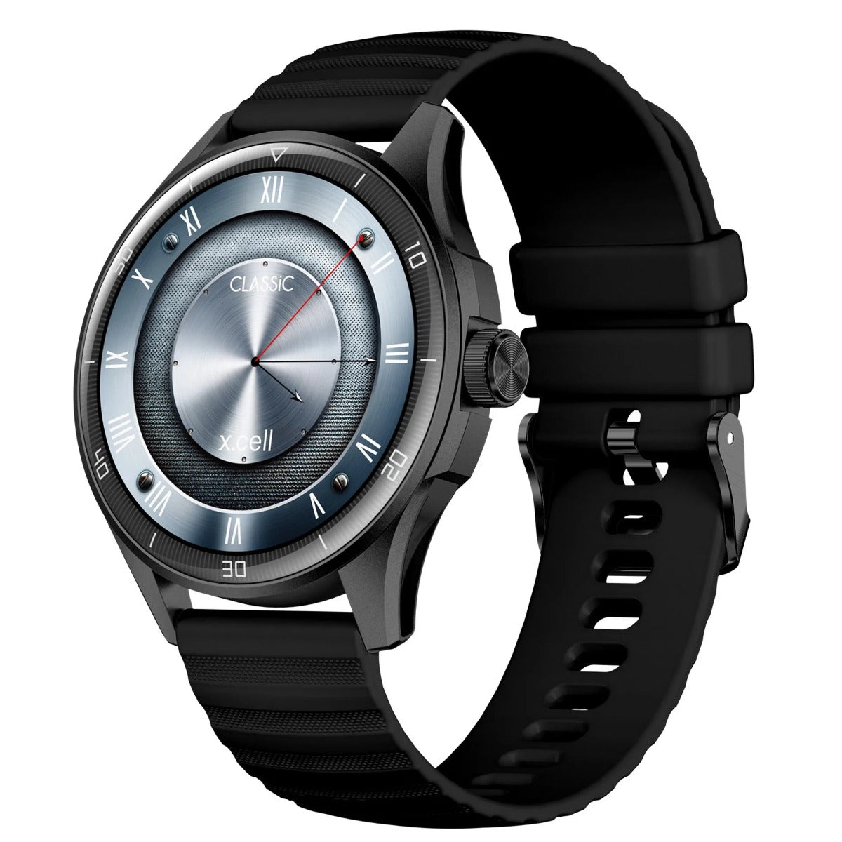Buy Xcell Classic 6 Smartwatch Black Frame with Black Silicon Strap | Yallatoys.com