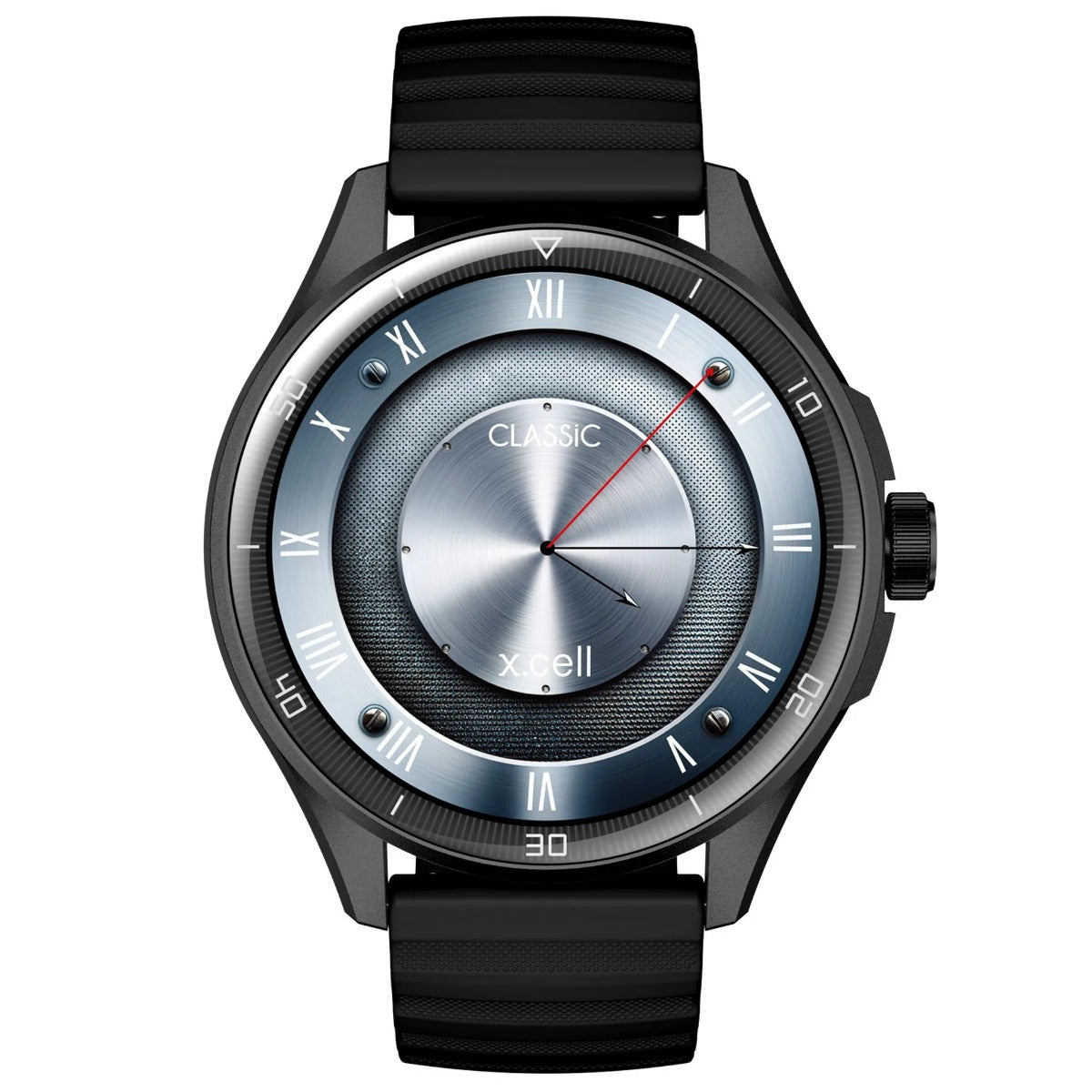 Buy Xcell Classic 6 Smartwatch Black Frame with Black Silicon Strap | Yallatoys.com