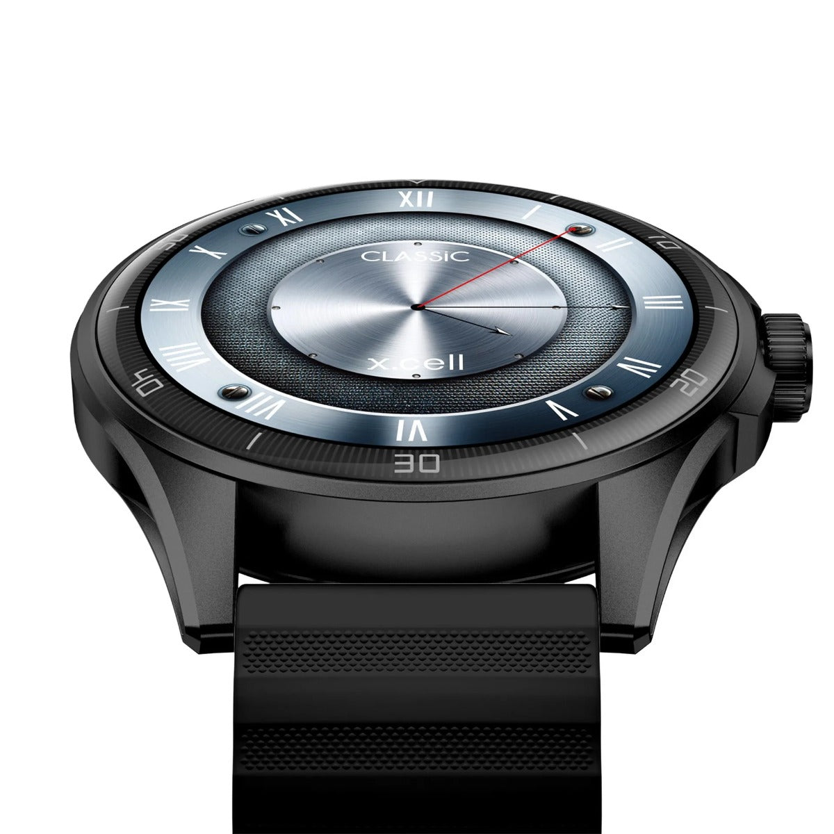 Buy Xcell Classic 6 Smartwatch Black Frame with Black Silicon Strap | Yallatoys.com
