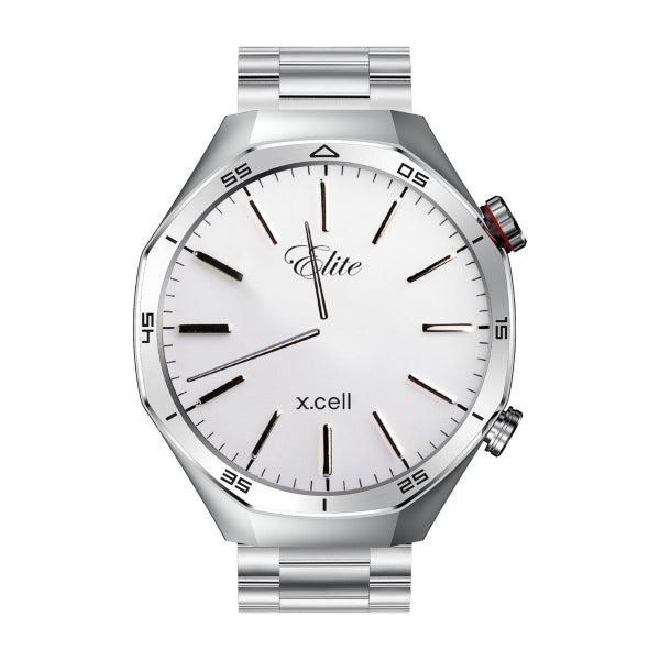 Buy Xcell Elite7 Smart Watch SilverFrame With Silver Metal Strap | Yallatoys.com