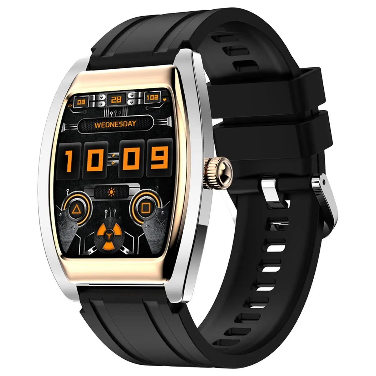 Buy Xcell Selen 2 Smartwatch Gold with Grey Silicone Strap | Yallatoys.com