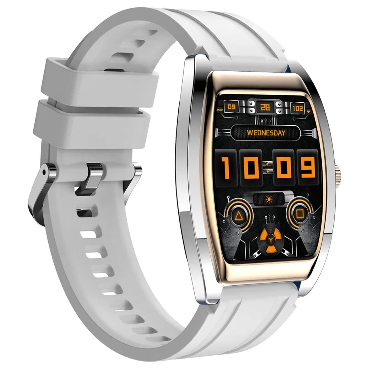 Buy Xcell Selen 2 Smartwatch Gold with Black Silicone Strap | Yallatoys.com