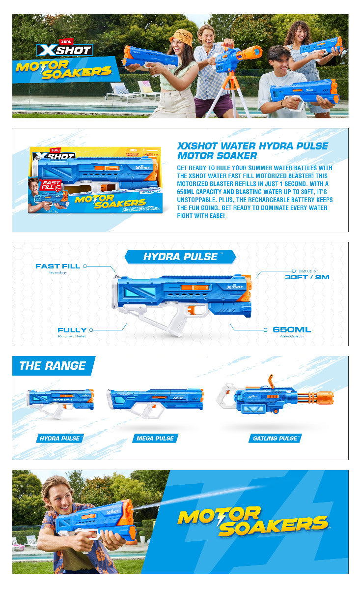 Buy X Shot Water Fast Fill Motor Soaker Hydra Pulse | Yallatoys.com