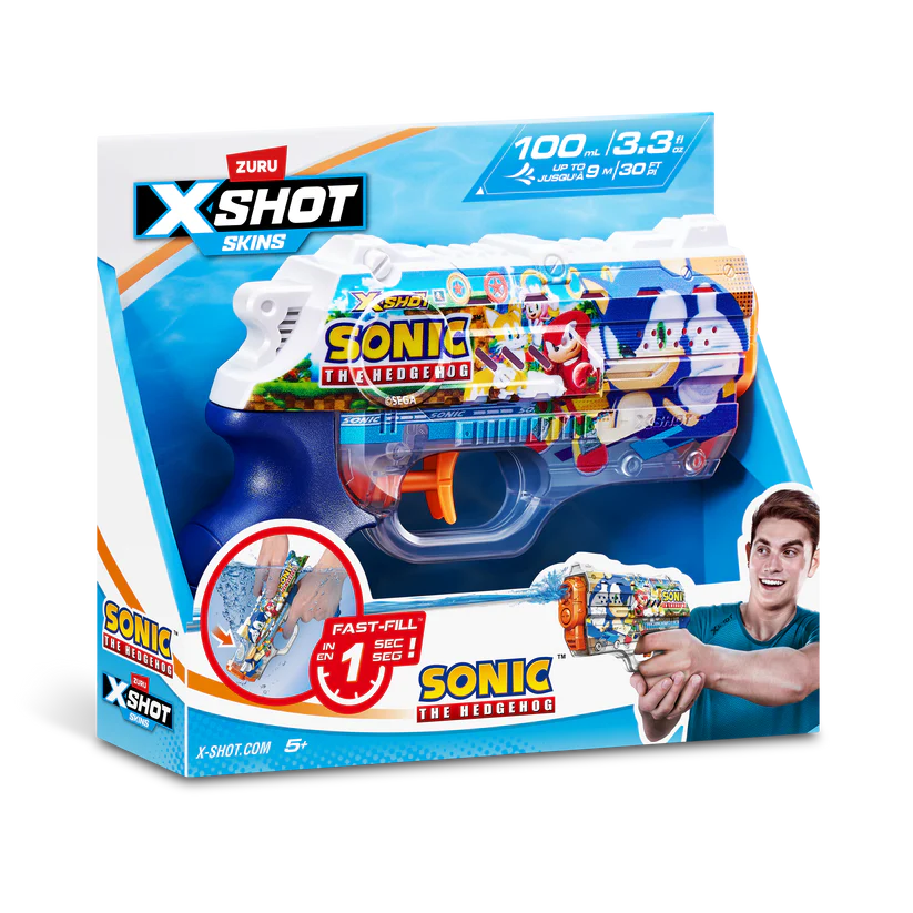 Buy X Shot Water Nano Fast Fill Skins Sonic | Yallatoys.com
