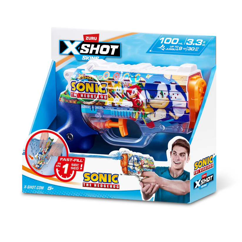 Buy X Shot Water Nano Fast Fill Skins Sonic | Yallatoys.com