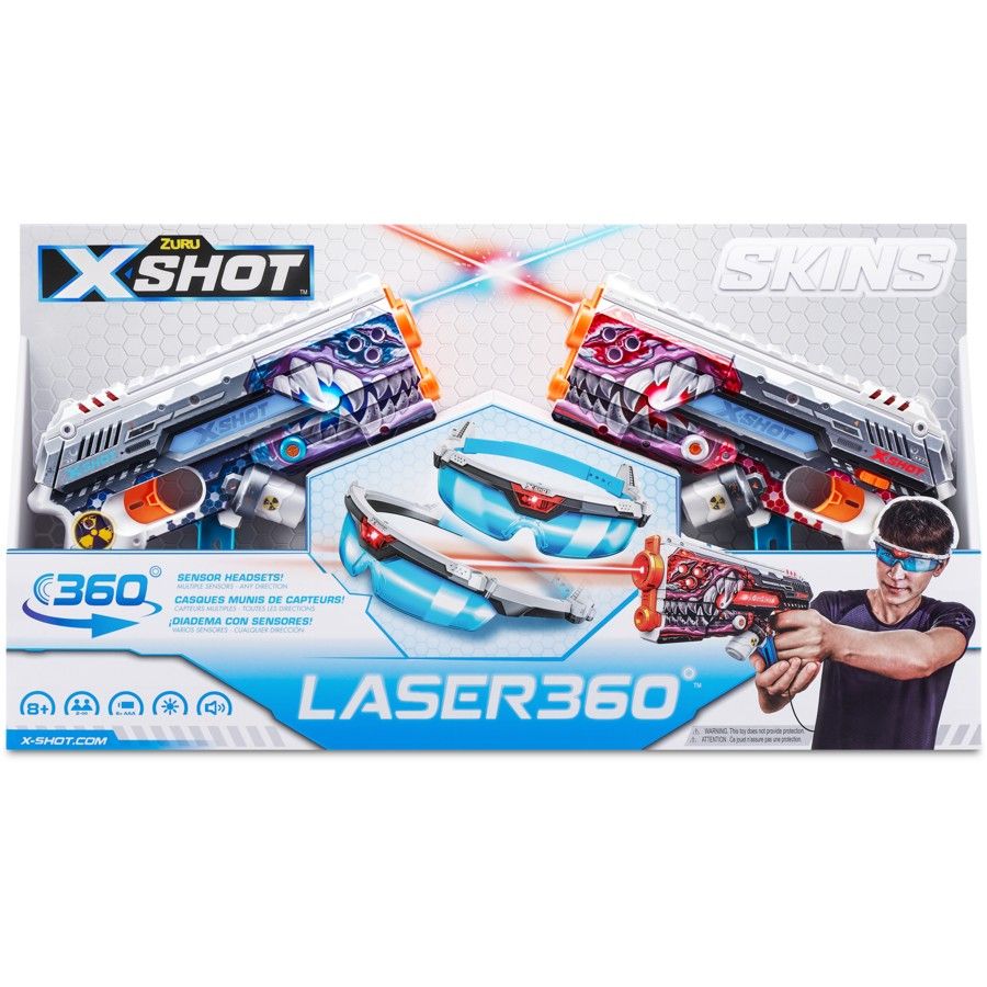 Buy X Shot Skins Laser 360 2 Laser Blasters and 2 Infrared Headset Shooter | Yallatoys.com