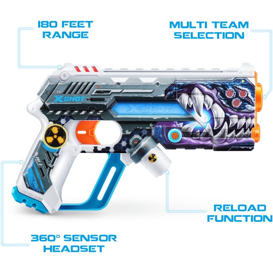 Buy X Shot Skins Laser 360 2 Laser Blasters and 2 Infrared Headset Shooter | Yallatoys.com
