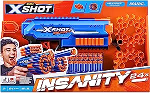 Buy X Shot Insanity Manic Blaster with 24 Darts | Yallatoys.com