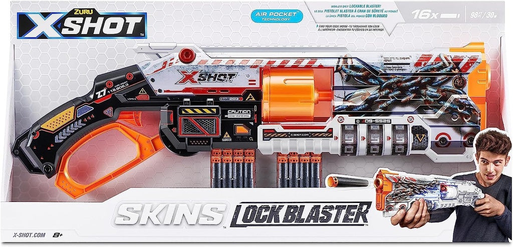Buy X Shot Skins Lock Blaster with 16 Darts | Yallatoys.com